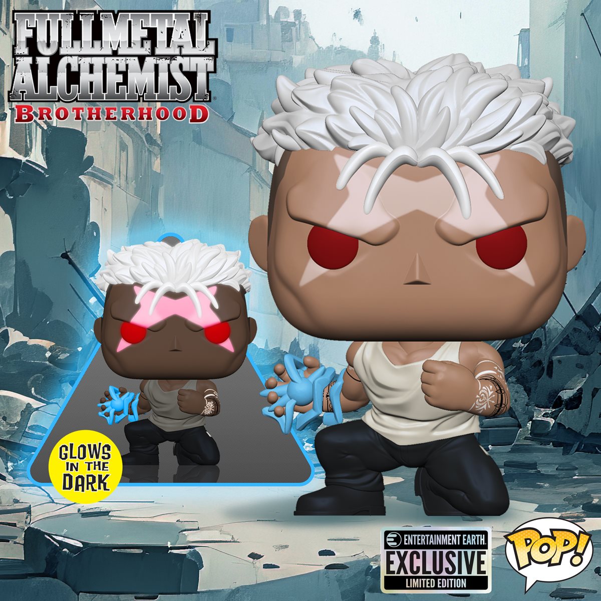 Fullmetal Alchemist: Brotherhood Scar Glow-in-the-Dark Funko Pop! Vinyl Figure #1486 - Entertainment Earth Exclusive